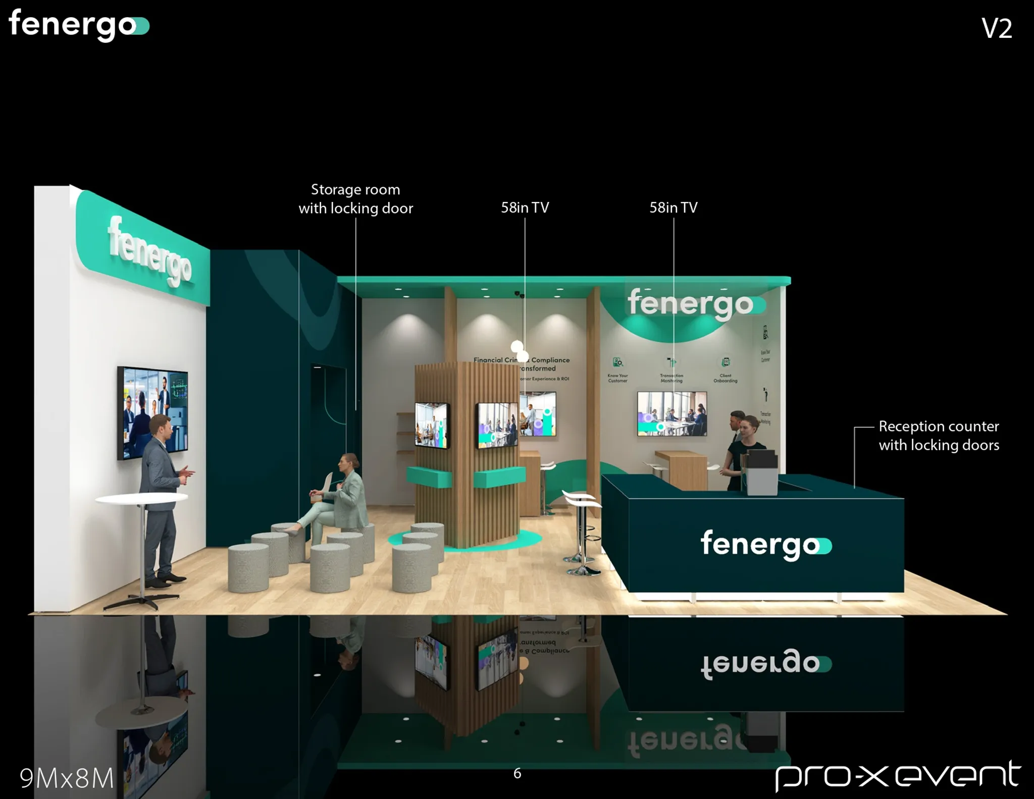 30x30 Péninsule booth design by Pro-X Exhibits